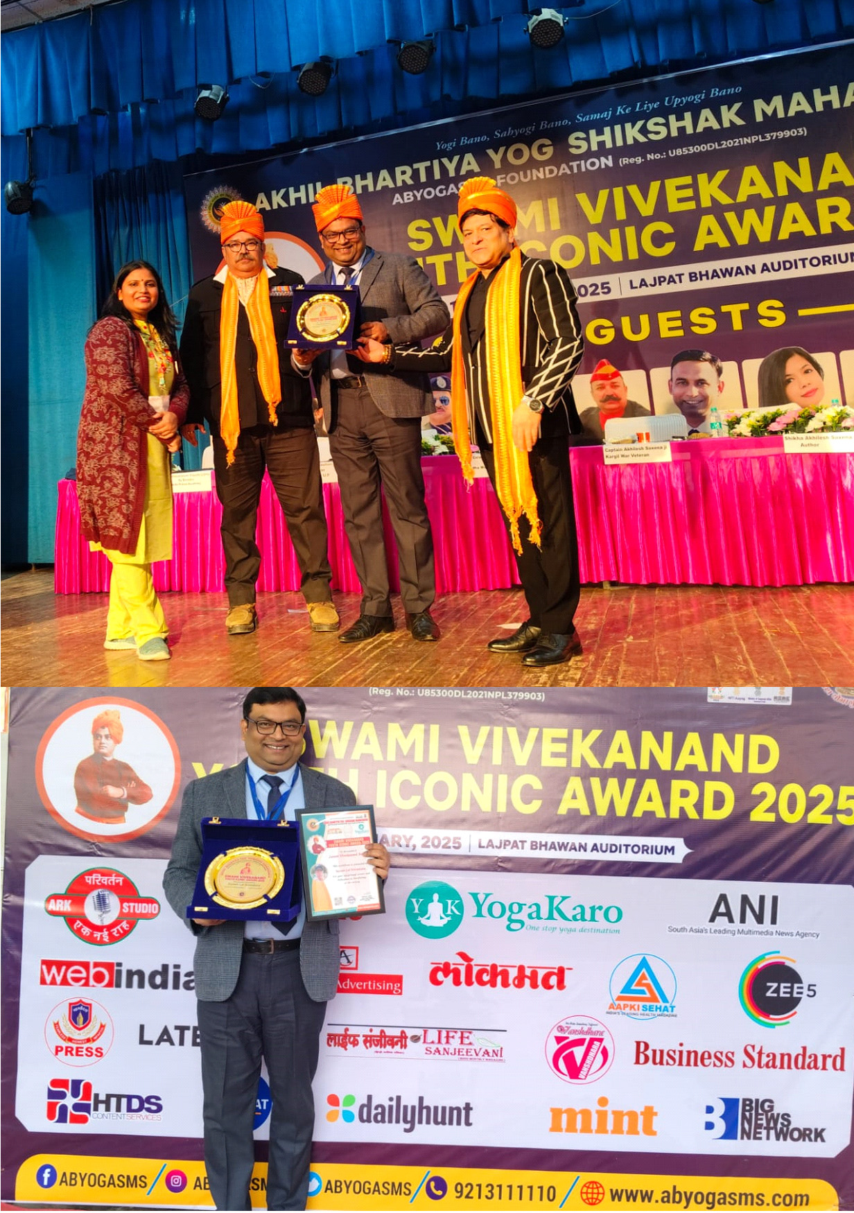 Dr. J.P. Kant honoured with the prestigious Youth Iconic Award 2025 for outstanding contribution to hospitality education and exemplary leadership